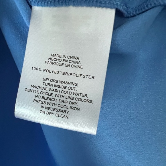 Jones New York Women's Jasper Roll-Cuff Blouse Blue Horizon Size Small - Picture 7 of 12